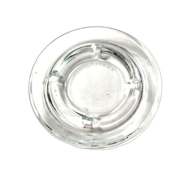 Clear Glass CANADA Ash Tray 4 5/8 Inch Round - Picture 2 of 3